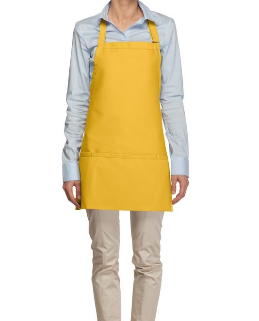 Adult Yellow Short Bib Aprons